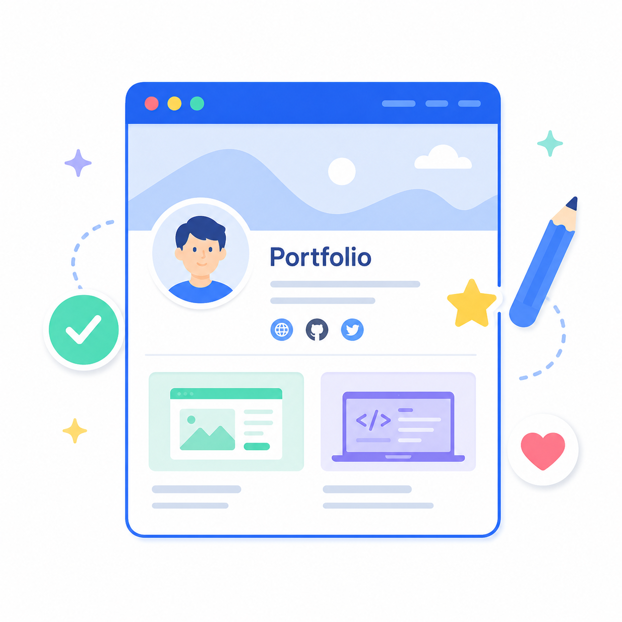 ポートフォリオサイトのイメージ